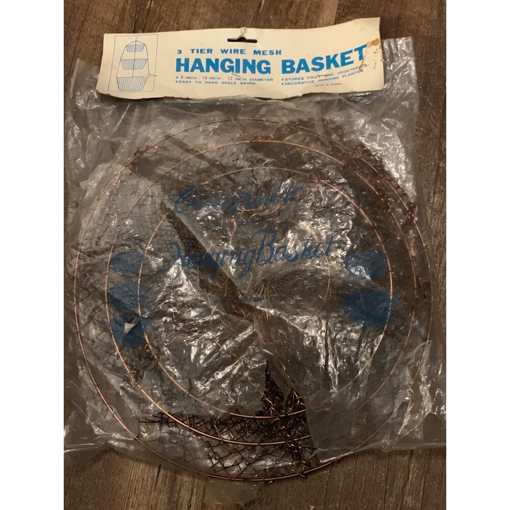3 Tier Wire Mesh Hanging Basket For Fruit & Vegetables - 8" 10" 12" Diameter